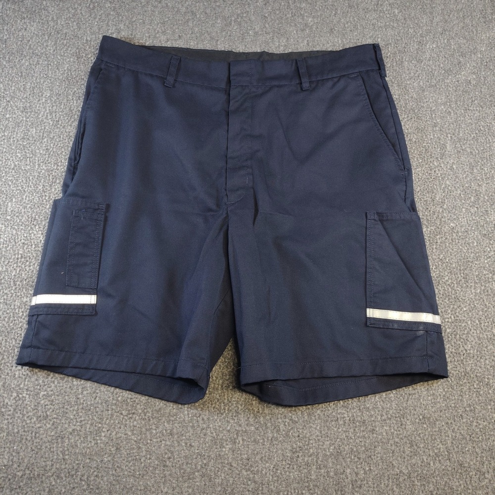 FedEx Cargo Shorts Mens 40 Navy Blue Reflective Work Uniform
